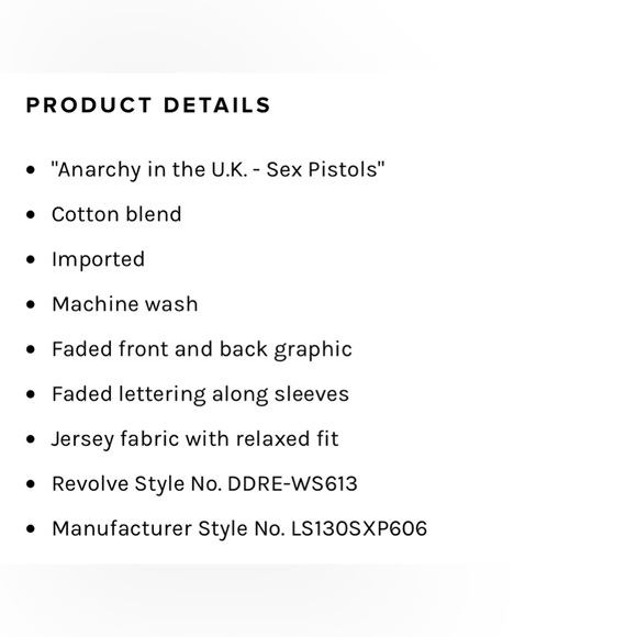 Daydreamer Tops Daydreamer Sex Pistols Anarchy In The Uk Long